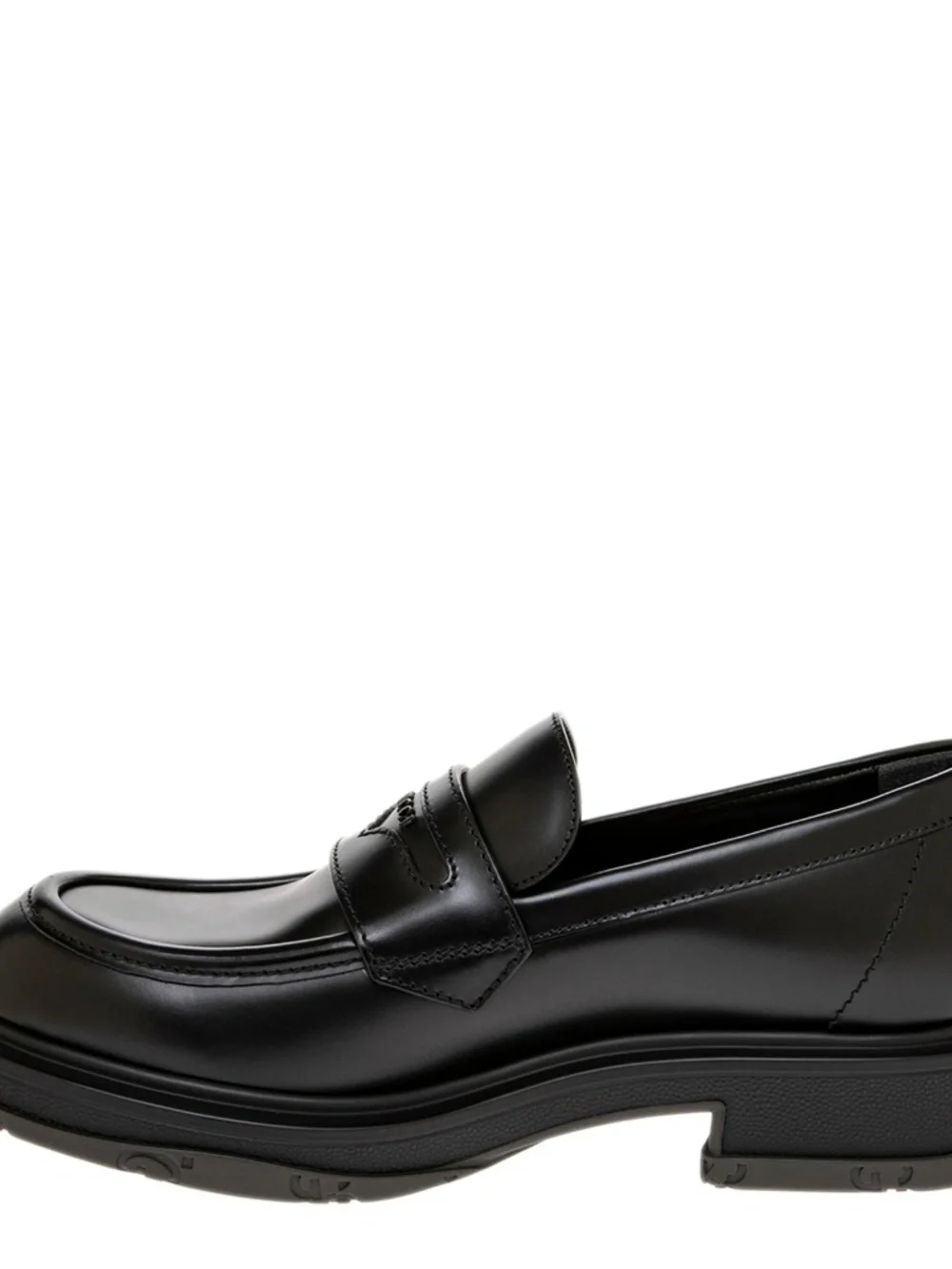 GUCCI Men's Black Leather Loafer W/ Tonal Logo Size 10 (US) NEW 851396 AADEO